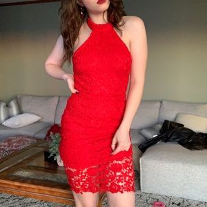 Lulus red bodycon dress